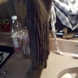 Ladies fringed boots